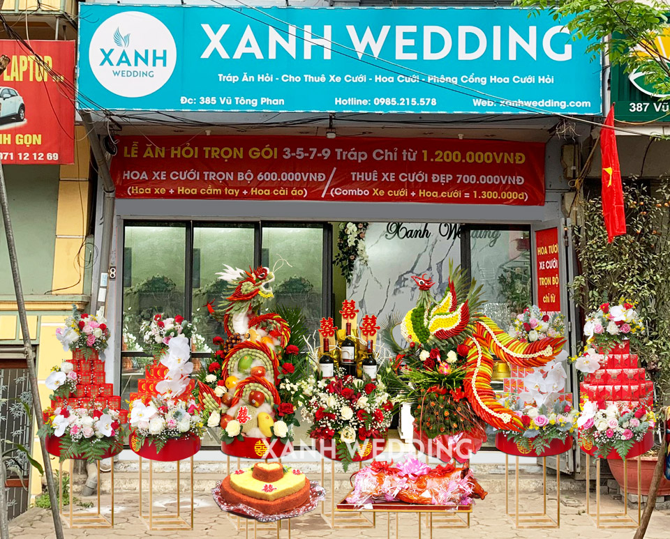 Tráp cưới đẹp Xanh Wedding